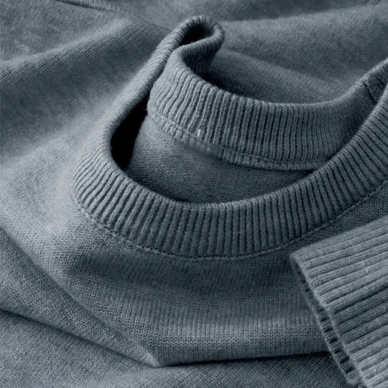 Men's Classic Crewneck Knit Pullover Sweater, gray lightweight soft fabric