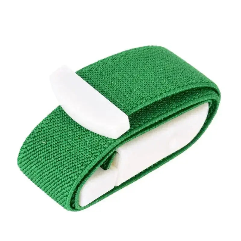 Emergency tourniquet strap, green fabric with white buckle; Simples Market medical rescue gear