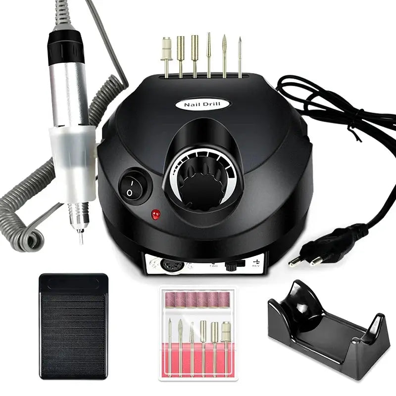 Simples Market professional gel nail kit with electric nail drill, multiple bits, foot pedal and stand