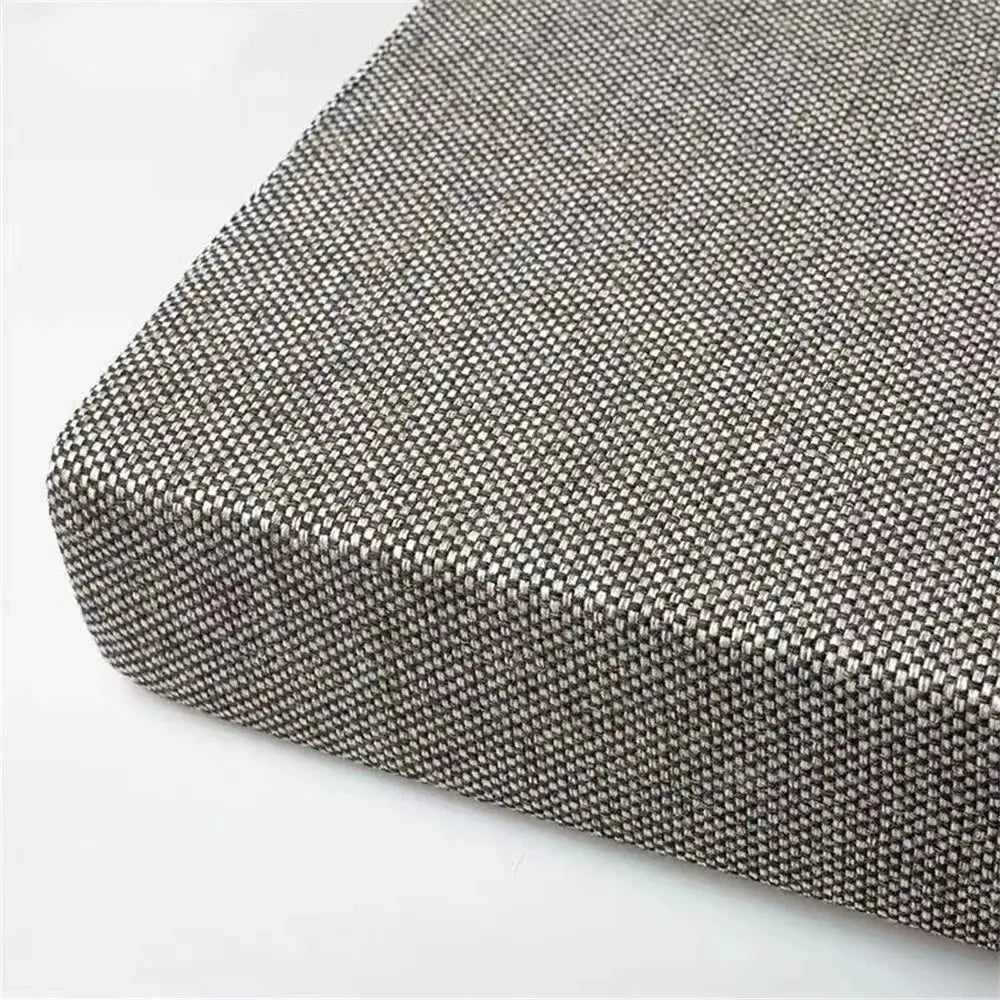 Simples Market square chair cushion in gray woven fabric with machine-washable cover