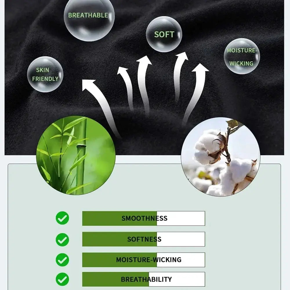 Boxer shorts, 6-piece Simples Market bamboo fiber set, solid color, breathable and soft.