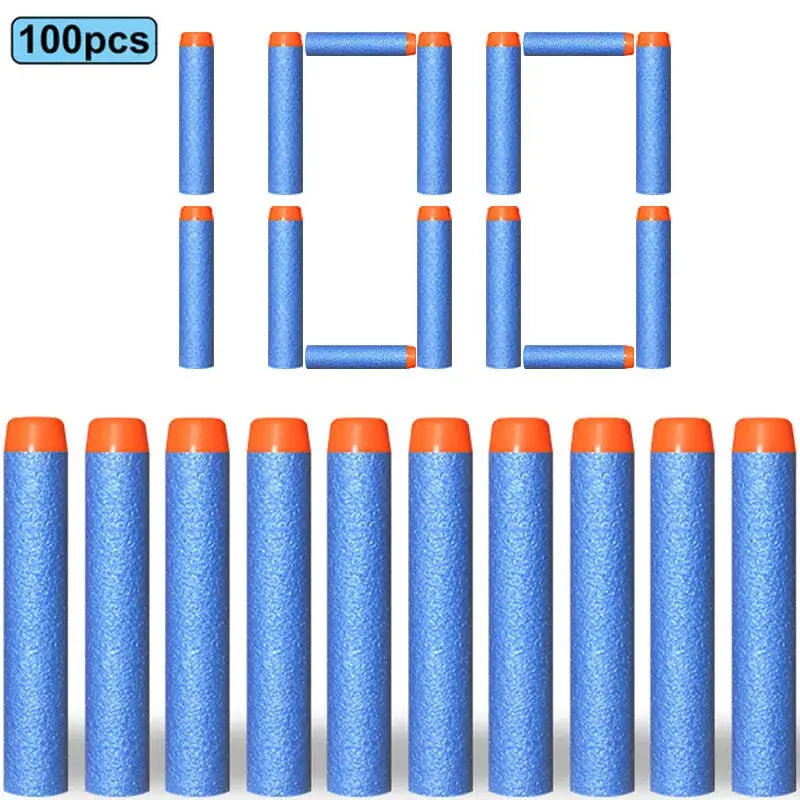 7.2cm EVA Foam Darts 100 Pieces Refill Rounds for Nerf N Strike Blasters Round Head Safe Play