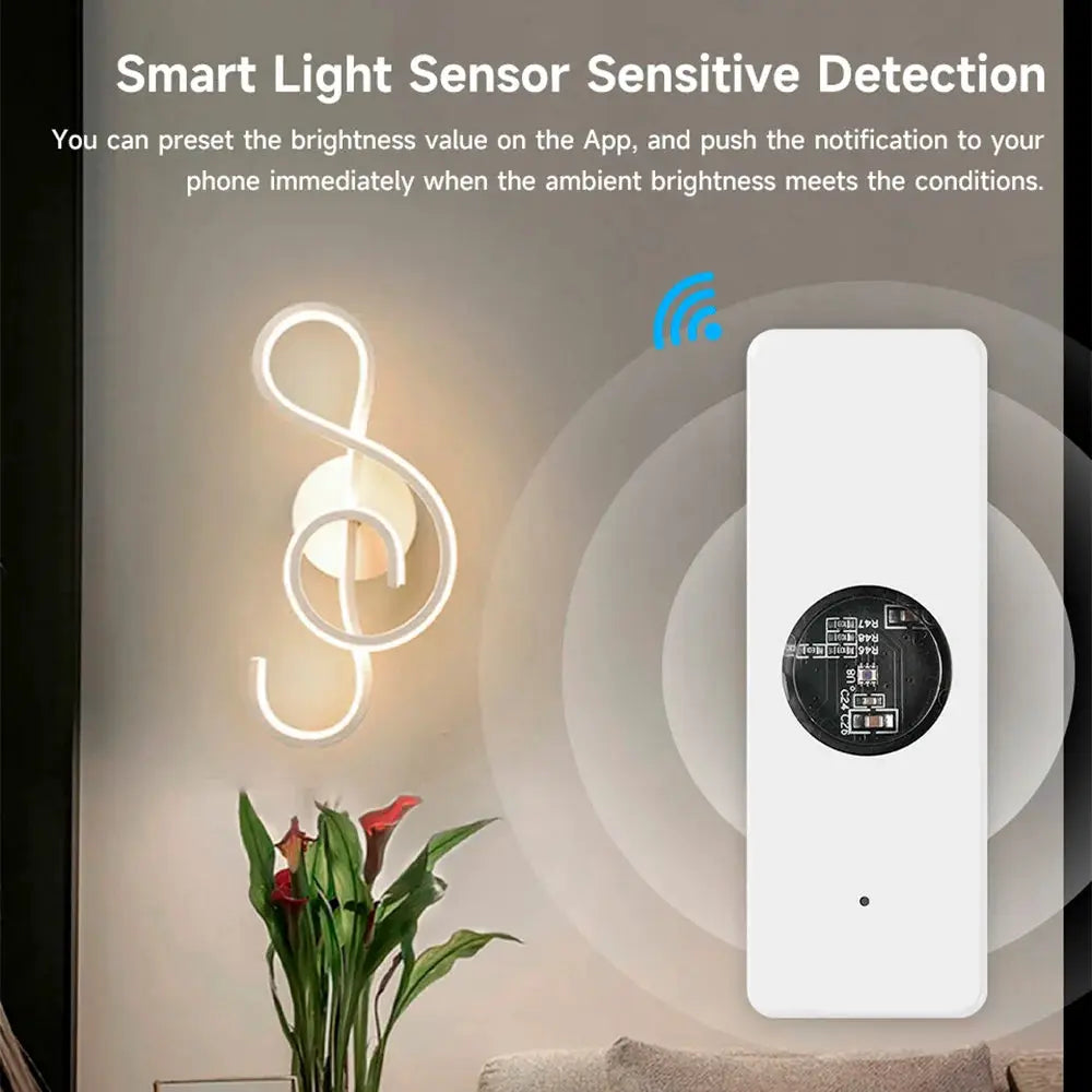 Tuya ZigBee Light Sensor Luminance Brightness Detector For Smart Home Illumination Works With Smart Life