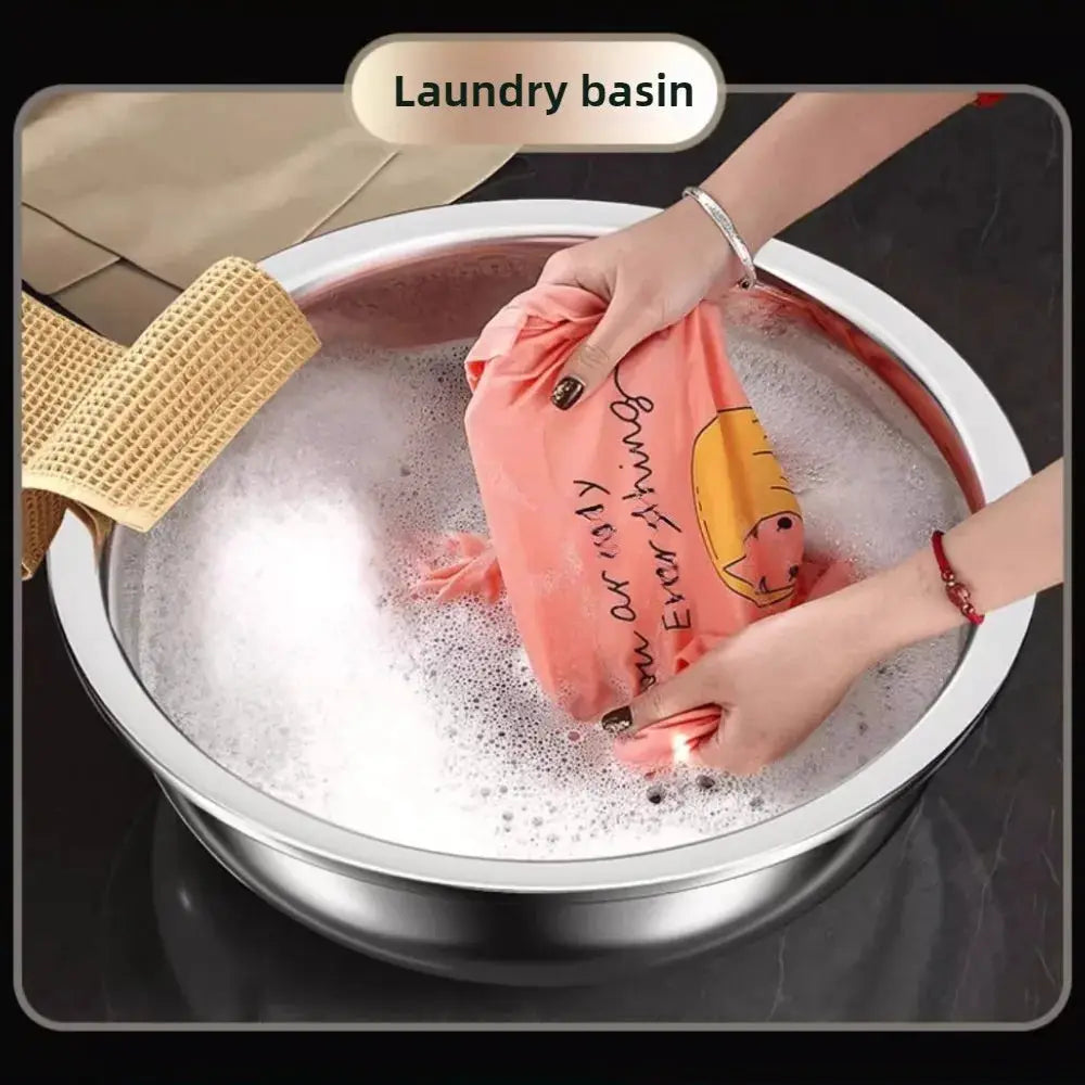 Oversized 36 Centimeter Stainless Steel Nesting Bowls Set For Cooking And Mixing Large Capacity Washing And Serving Bowls
