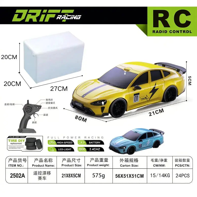 Limited Edition RC Drift GT3 RS 1 To 24 Scale High Speed Remote Control Car Gift For Kids 14 Up