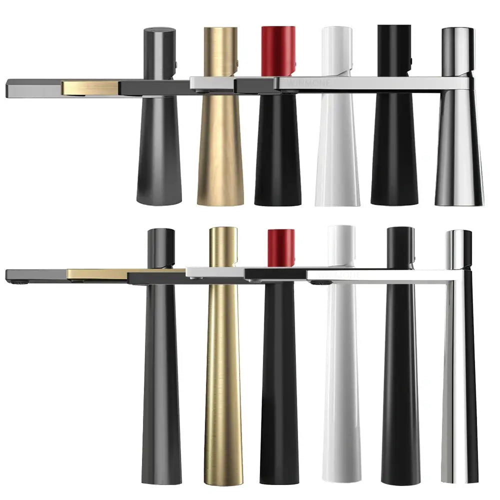 Simples Market modern basin faucet in multiple finishes; single-handle, single-hole bathroom mixer tap