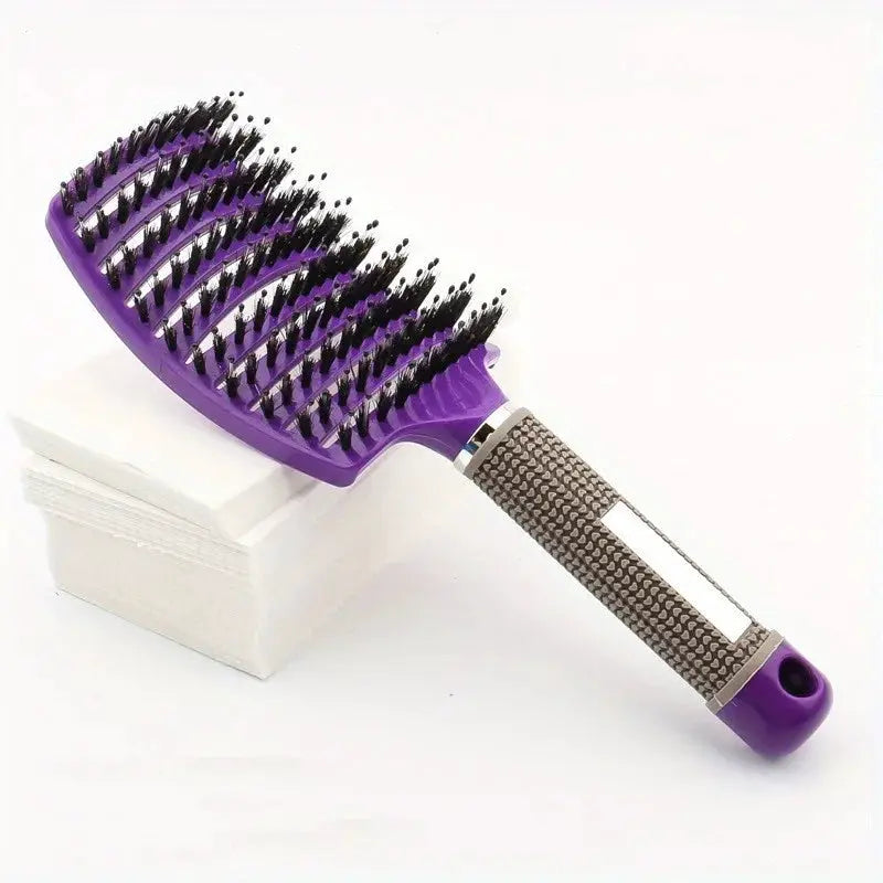 NovaGlow Magic Scalp Massage Hair Brush For Wet Curly Hair With Non Slip Handle Detangling Tool