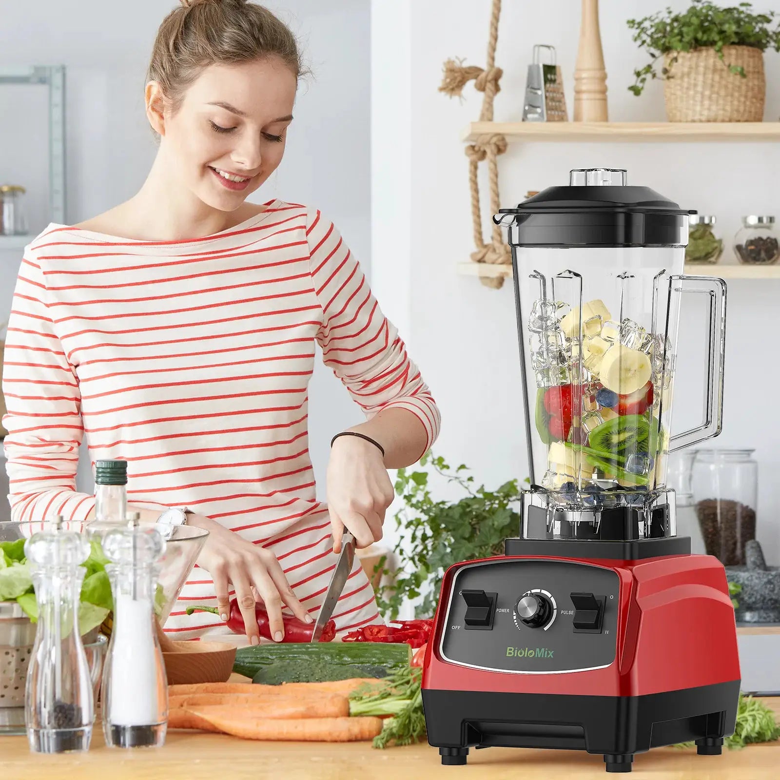 BPA Free 3HP 2200W Heavy Duty Commercial Blender Mixer Juicer