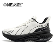 ONEMIX Cushioning Running Shoes For Men And Women Heavy Runners Lace Up Non Slip Outdoor Athletic Sneakers