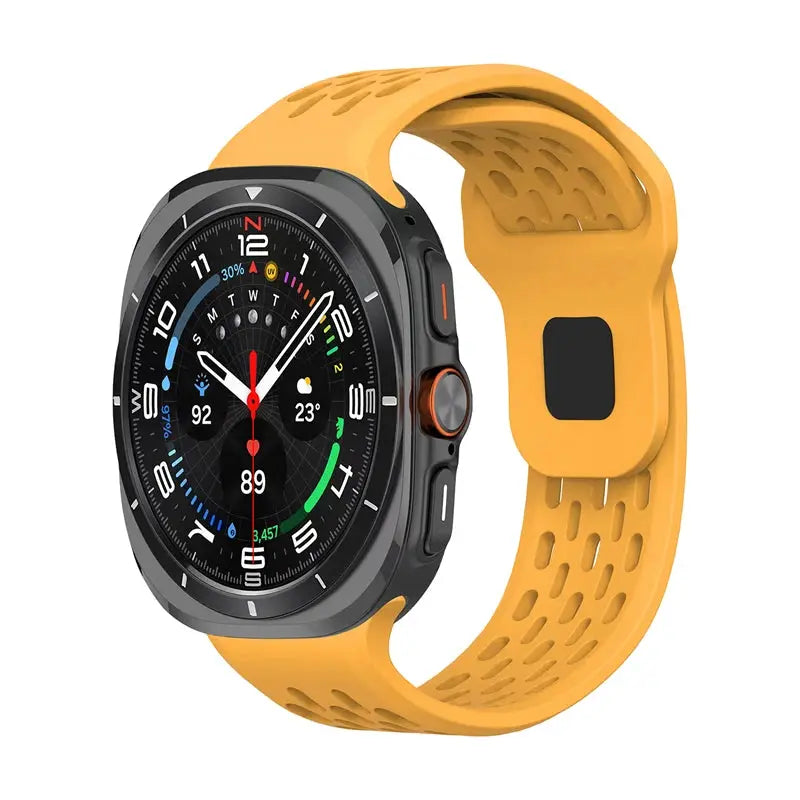 Marine Band silicone strap for Samsung Galaxy Watch Ultra2 47mm, orange sports bracelet