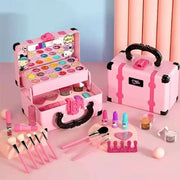 Kids Princess Makeup Set Pretend Play Box Non Toxic Safe Cosmetic Kit With Lipstick And Eyeshadow For Girls