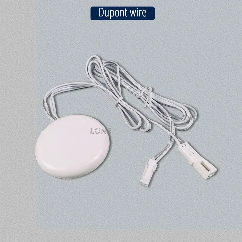 Touch dimming switch circular white panel with cables for cabinet LED lighting