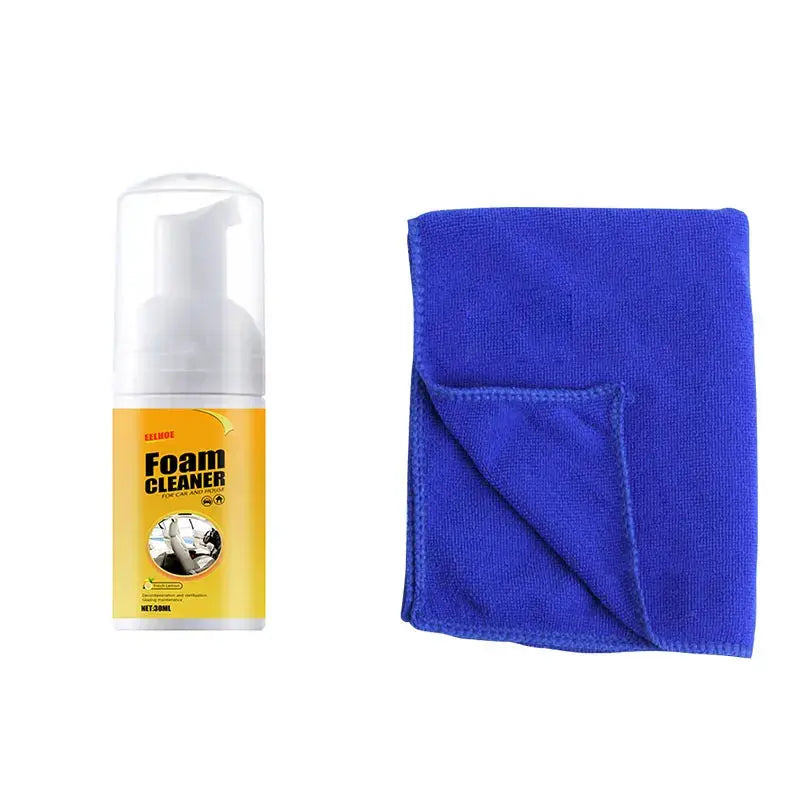 Simples Market car foam cleaner spray with blue microfiber cloth for interior and leather cleaning