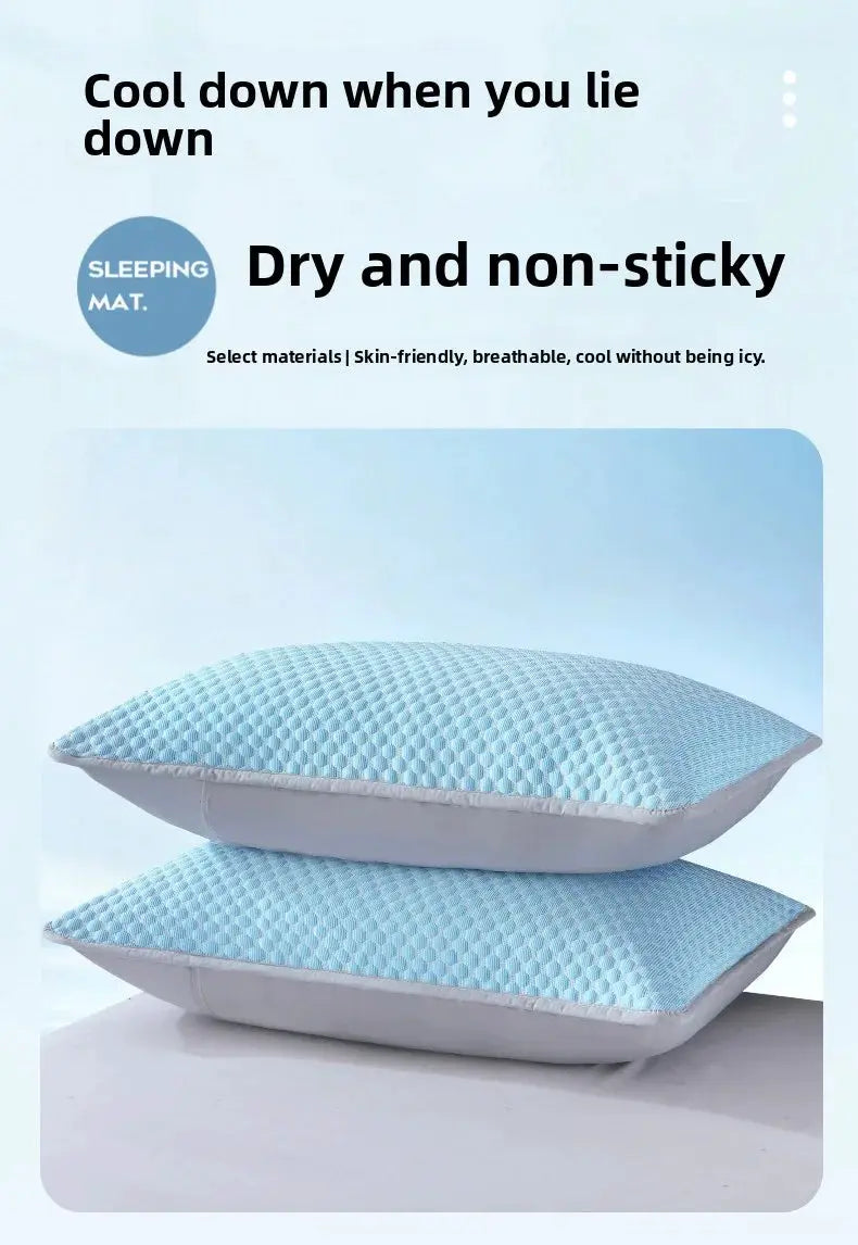 Summer Cool Bean Pillowcases, 2 blue breathable covers (48x74 cm) Simples Market
