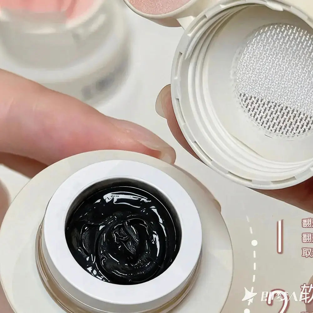 Black Pat Painting Gel Nail Polish With Air Cushion Gradient Matte Texture For Soak Off UV LED Nails