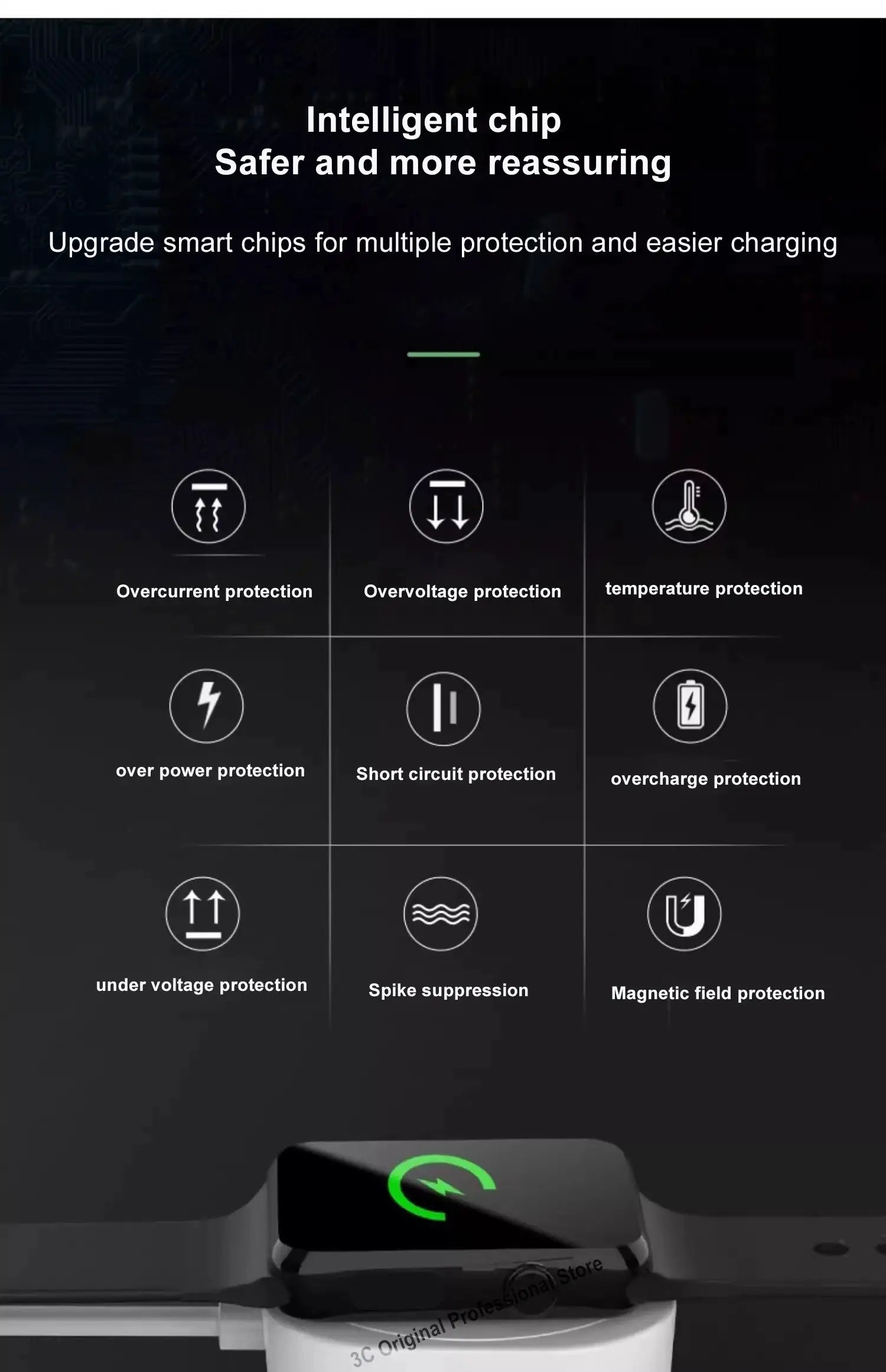 New Magnetic Wireless Charger for Apple Watch Series 9 8 7 6 5 4 SE Fast Charging Cable USB Type C for iWatch Series 6 3 5 3 2 1