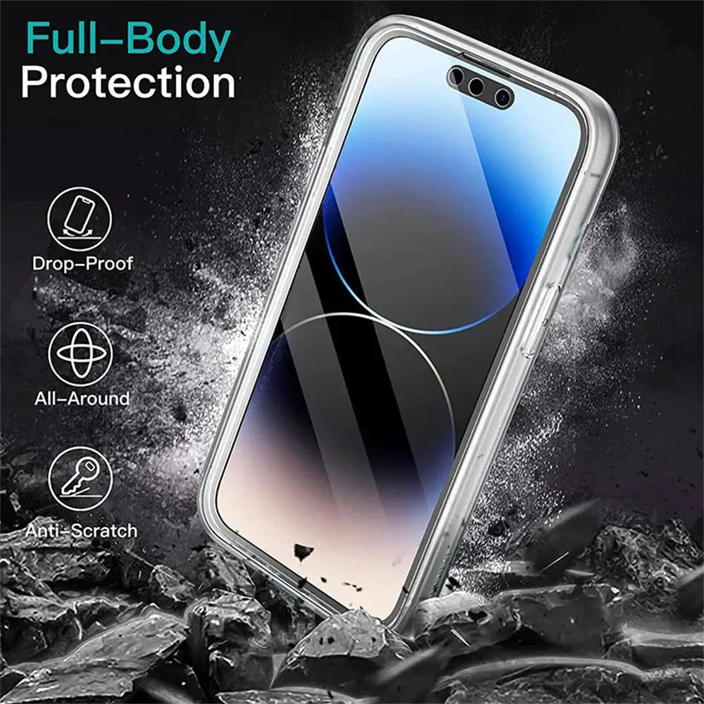 NovaShield 360 Full Body Clear Case For iPhone 17 16 15 14 13 12 11 Pro XS Max 7 8 Plus Shockproof Full Coverage