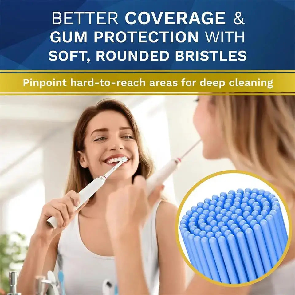 Oral B Braun Replacement Toothbrush Heads Extra Soft Dupont Bristles Rounded End For Gentle Cleaning Whitening