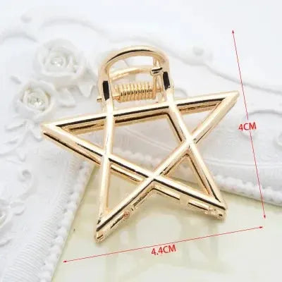 LuxeHair Geometric Metal Hair Claw Clip For Women And Girls Elegant Minimal Design For Secure Hold