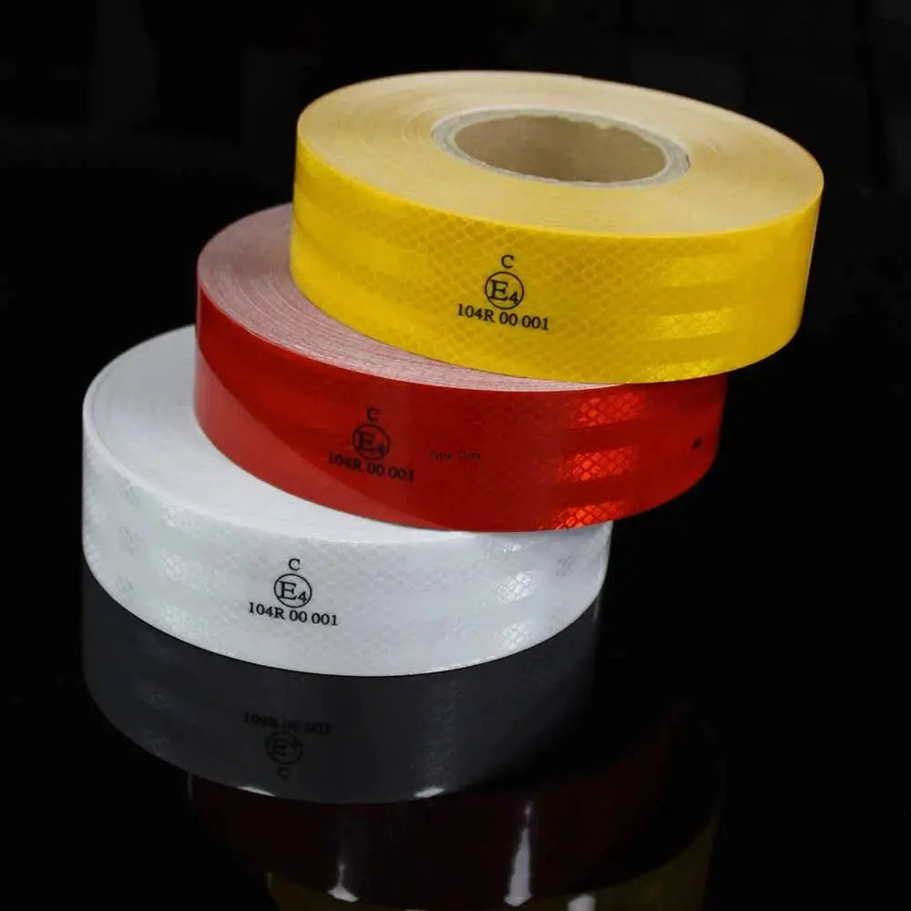High Intensity Reflective Adhesive Tape 5cm By 5m Diamond Grade Red White Yellow Waterproof For Trucks Cars Motorcycles