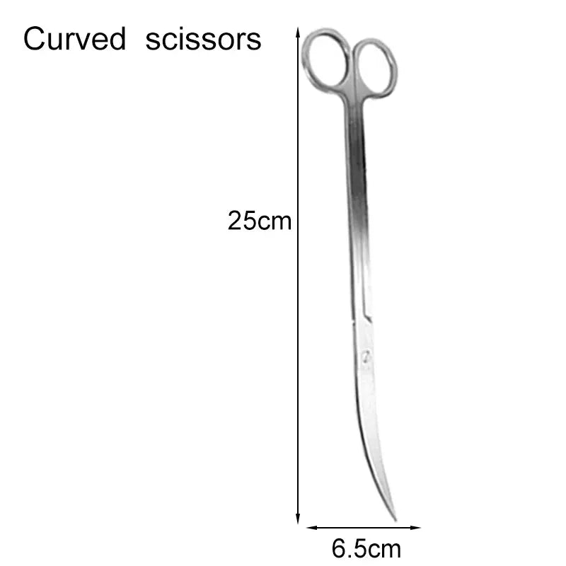 Stainless Steel Aquarium Scissors And Tweezers Set For Plant Tank Maintenance And Fish Tank Cleaning