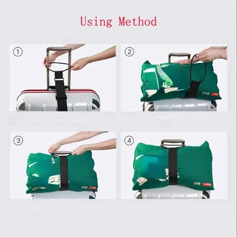 TravelEase Adjustable Luggage Strap Carrier For Secure Tie Down On Suitcases And Carry Ons