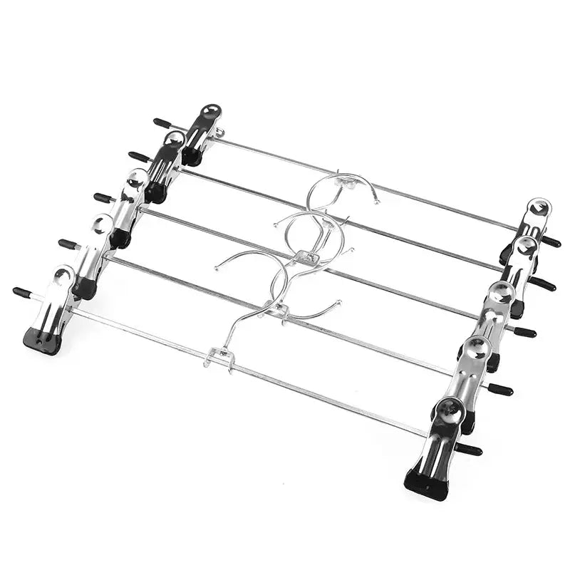Metal pants drying rack by Simples Market with 5 chrome rails and black anti-slip end clips