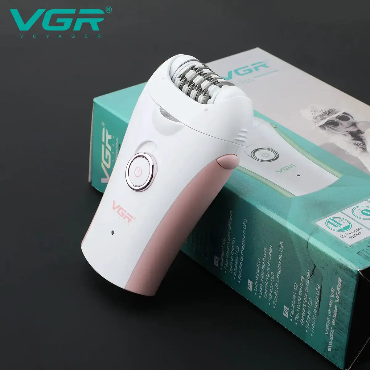 VGR 705 Epilator Professional Hair Remover Rechargeable Portable Electric Epilator For Women