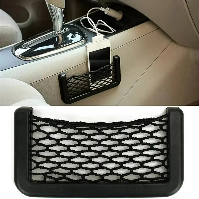 Back Seat Mesh Storage Bag For Cars Elastic Net Pocket Holder Car Interior Organizer For Phone Wallet Accessories
