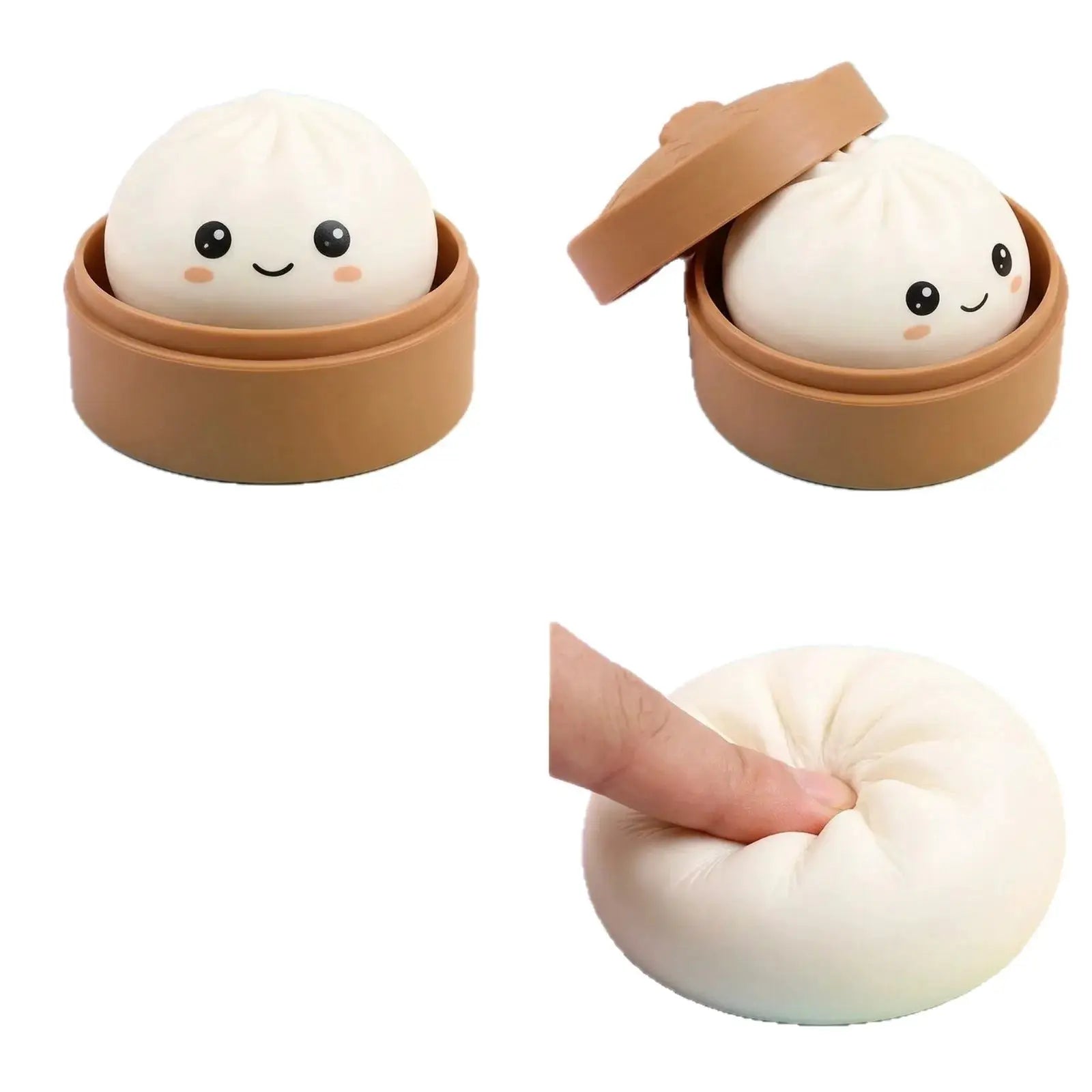 Glitter Dumpling Squishy With Box Sensory Squeeze Toy For Stress Relief Calming Fidget