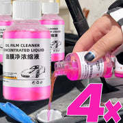 Simples Market Oil Film Cleaner Concentrated Liquid for car glass, pink liquid, 4x bottles