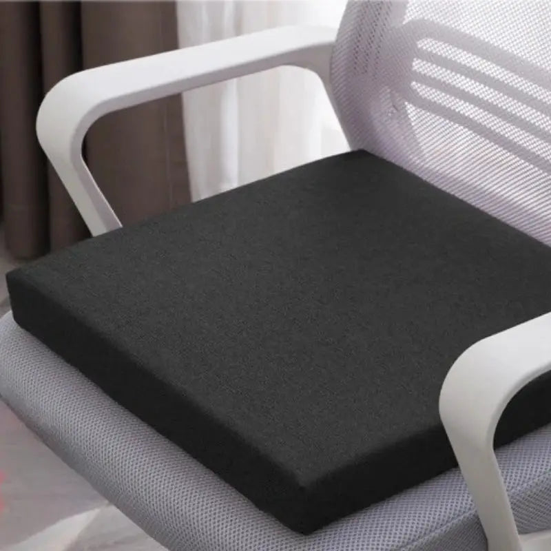 SRETNO natural latex office chair cushion, black thick seat pad for comfort