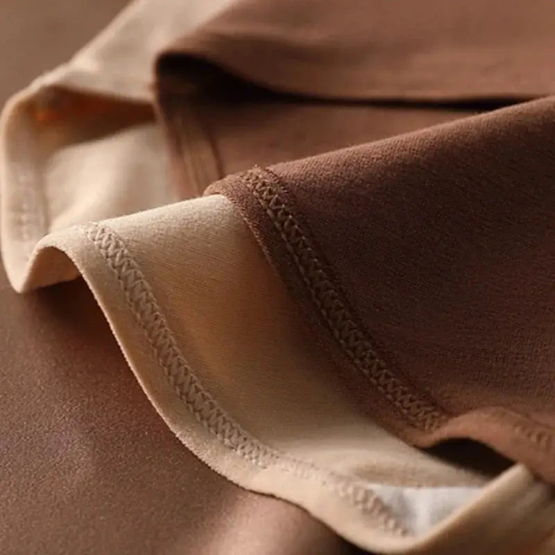4-piece Simples Market women's high-waist cotton briefs in brown and beige with tummy control