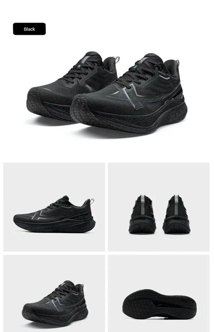 Xtep 2000km 3.0 men's running shoes, black, lightweight cushioning for training and jogging