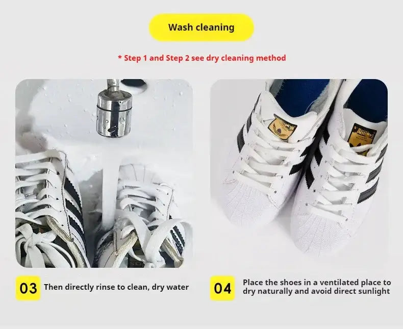 Simples Market 150ml water-free foam sneaker cleaner kit for white shoes with brush and cloth