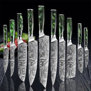 Hikari Japanese Laser Damascus Kitchen Knife Versatile Utility Chef Knife for Meat Fruit Bread Vegetables