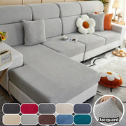 Jacquard Sofa Slipcover Twill Pattern Elastic Cover For L Shaped Sofas Loveseats Chairs Furniture Protector Living Room