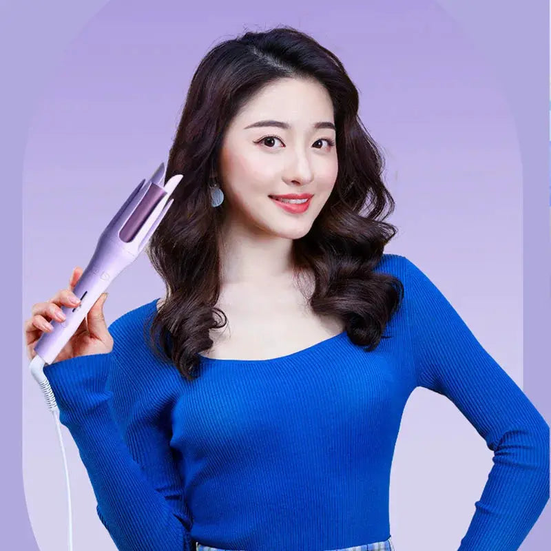 New Anion Automatic Hair Curler by Simples Market in lavender, portable mini electric curler