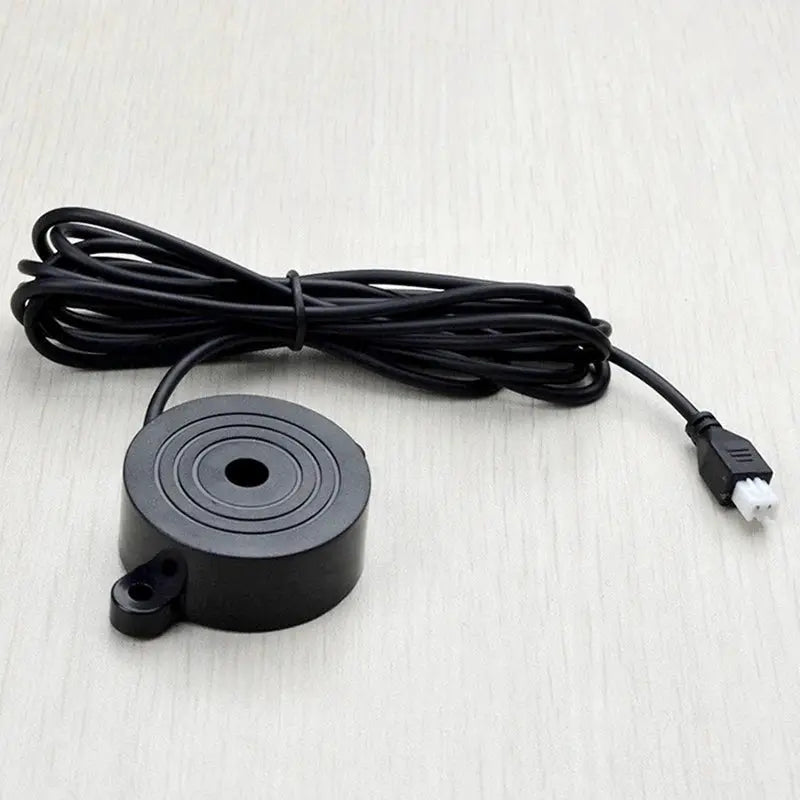 Risingon 12V car parking sensor round 22mm probe with long black cable and white 4-pin connector