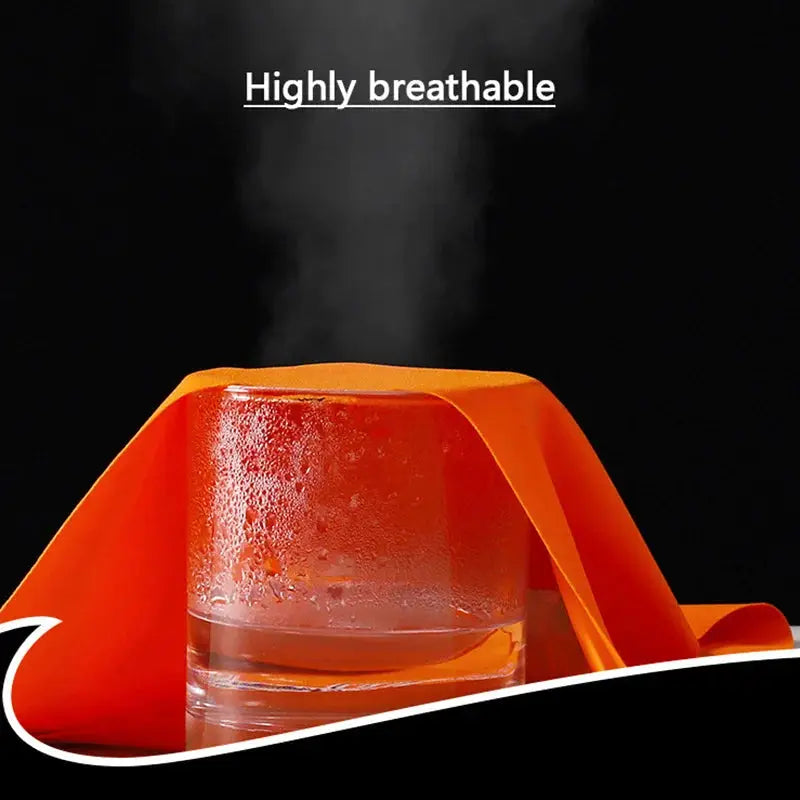 Ice Silk Seamless Panties 4PCS set by Simples Market, orange fabric with steam, highly breathable