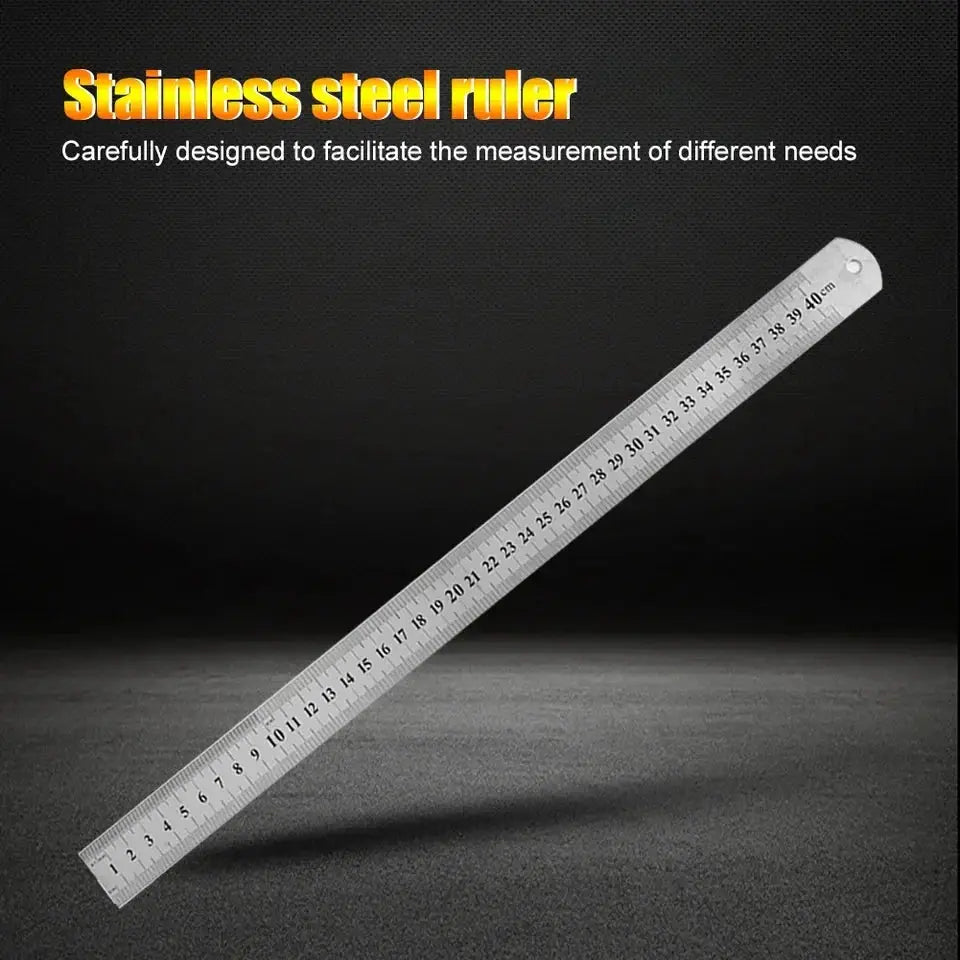 Metal Scale Stainless Steel Straight Ruler 150mm and 500mm for Drafting Measuring Office and School Supplies