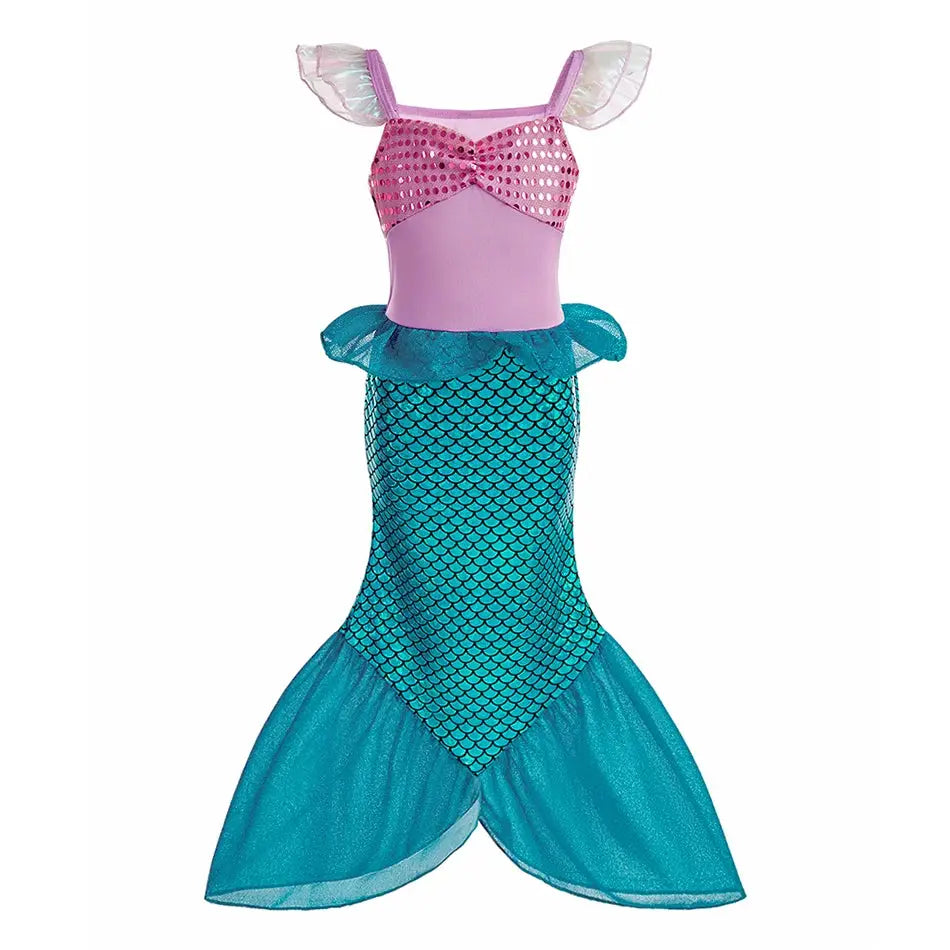 Girls Elsa Anna Rapunzel Jasmine Princess Dress Costume For Carnival Party Cosplay Halloween Christmas