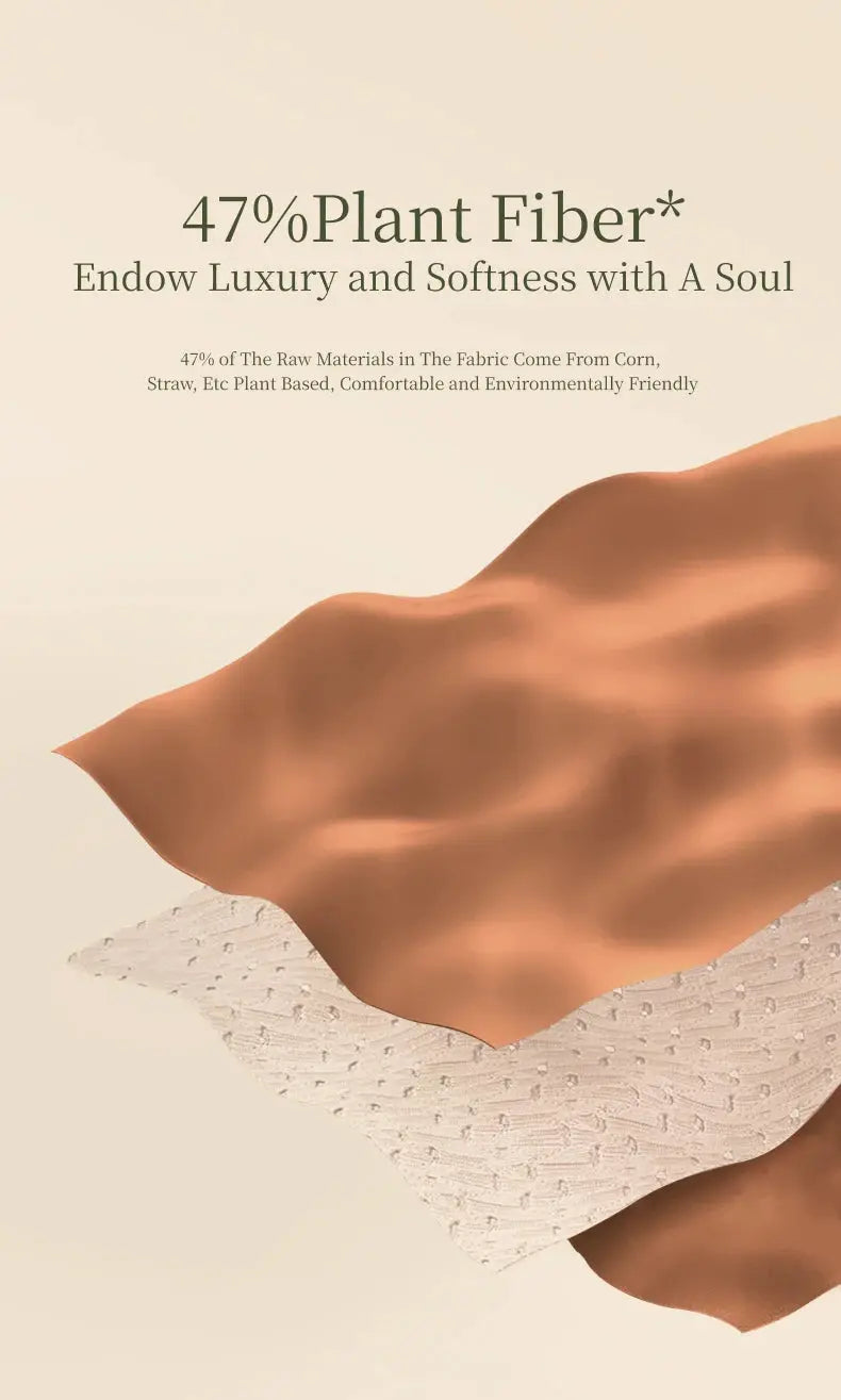 SUJIIN women's cotton crotch panties seamless underwear ad featuring 47% plant fiber fabric and peach-toned swirls