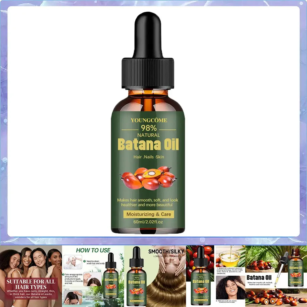 Pure Batana Oil For Hair Growth And Shine Strengthens Hair Prevents Hair Loss Eliminates Split Ends