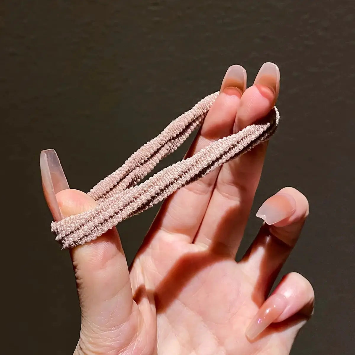 50 Mixed Color Girl Hair Ties Nylon Breathable Geometric Pattern Durable Secure Hold Hair Accessories For Everyday Wear
