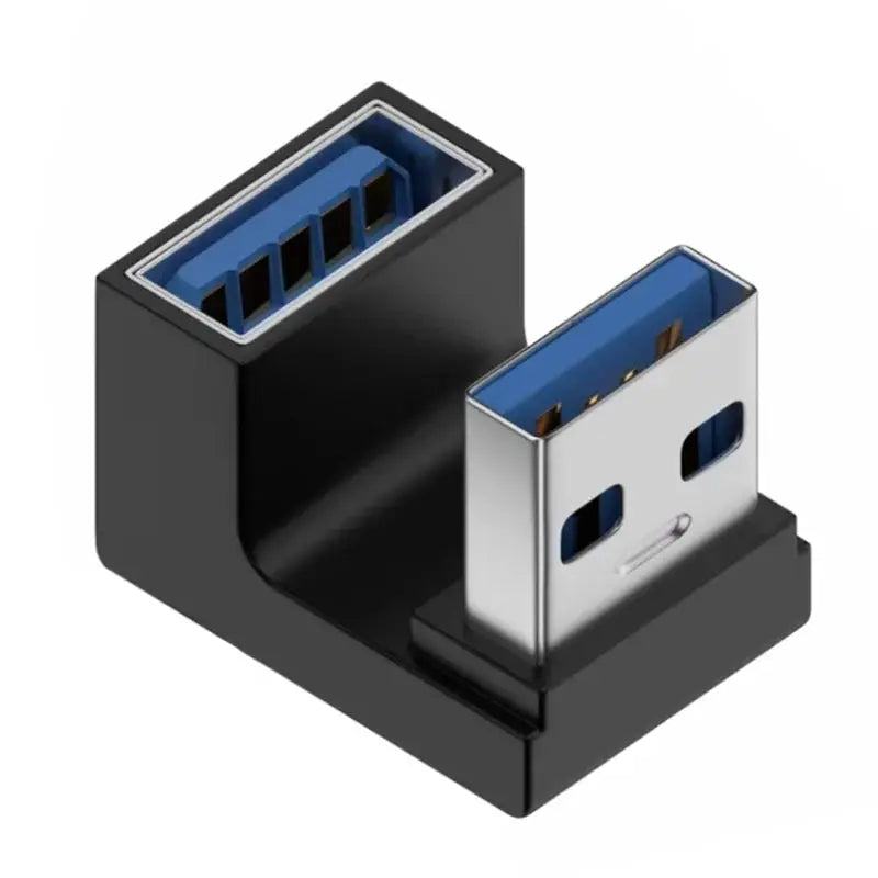 90 Degree USB 3.0 Male To Female Right Angle Extension Adapter Upward Elbow For Laptop PC 10Gbps