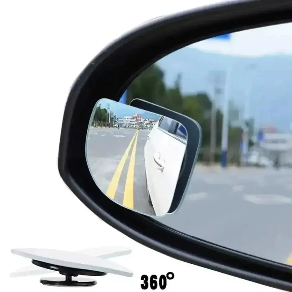2 Pack Wide Angle Blind Spot Mirrors For Cars 360 Degree Adjustable Frameless Rearview Mirrors