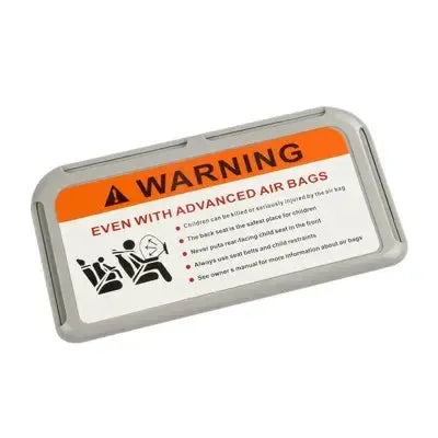 Car card clip sun visor organizer by Simples Market, gray plastic dashboard-mount with orange warning label, 1pc
