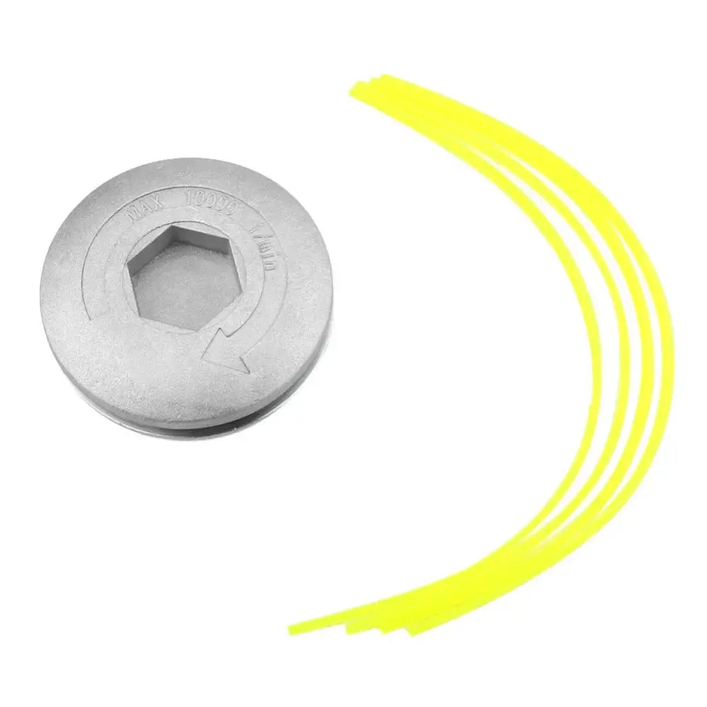 Universal Aluminum Grass Trimmer Head With 4 Lines Nylon Thread For Lawn Mower Silver