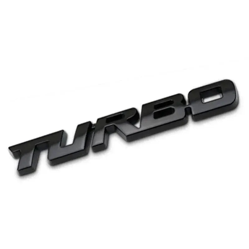 Turbocharged Turbo Metal Alloy 3D Badge Car Exterior Sticker Car Modification Accessory Decorative Rear Side Marking